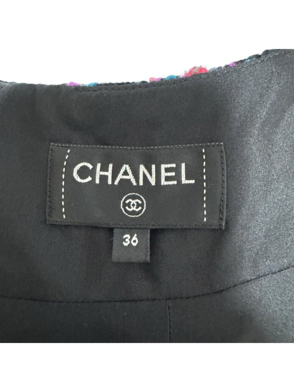 Chanel CC Logo Button Tweed Skirt 36 - Picture 7 of 10